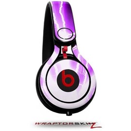 Skin Decal Wrap Compatible with Beats Mixr Headphones Lightning Purple Skin Only (Headphones NOT Included)