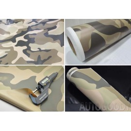 AUTOGOODY 48" x 60" Army Camo Camouflage Desert Vinyl Film Wrap Air Bubble Free 4ft x 5ft