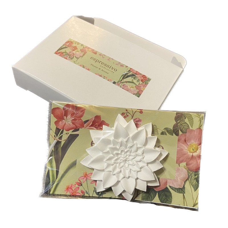 espressivo Aroma Stone Dahlia White Made in Japan Handmade 5.2cm