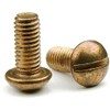 Silicon Bronze Slotted Round Head Machine Screws #10-32 x 5/8"