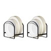 LINFIDITE 2 Pack Kitchen Plate Holder Organizer for Cabinet Space