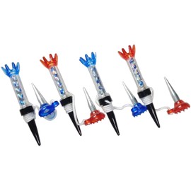 Scott Edward Reusable,Environment-Friendly Golf Magnet Tee, 3 Inches (80 mm), 4 PCS Packed, Blue, Red