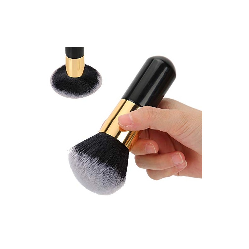 Brocha de maquillaje Ymiko, grande para polvos sueltos, larga, para