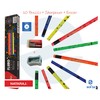Nataraj Fluro Prints - 10 Wooden Pencils Eraser Sharpener -