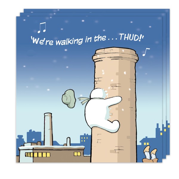 Twizler Lustige Weihnachtskarten, 3 Stück – Walking In The Air