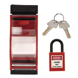 2P Breaker Protection Cover Lockout Set Engineering Insulation Transparent Circuit Breaker Cover Padlock with Keys