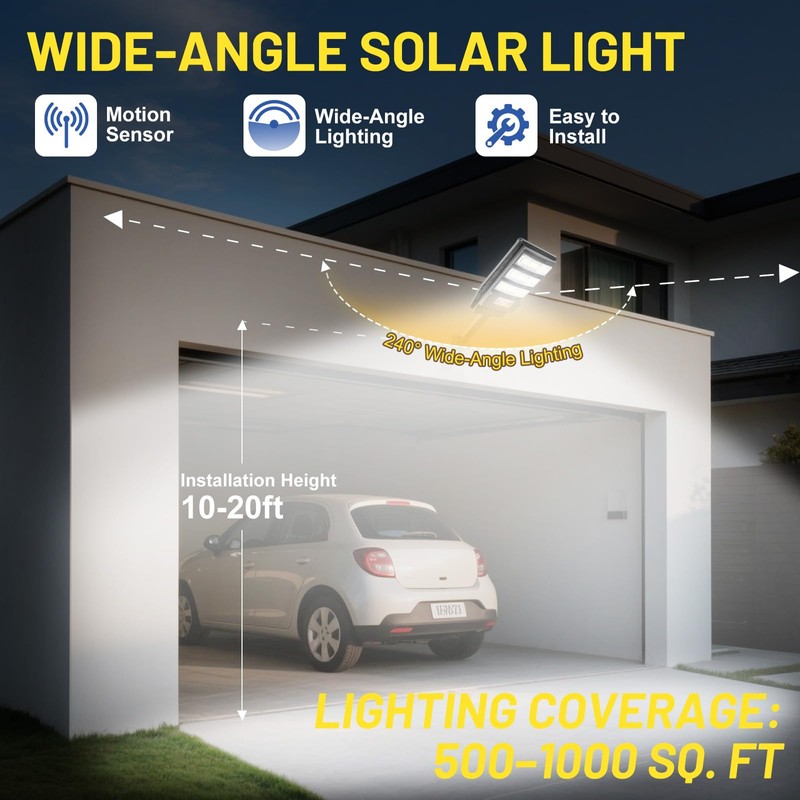 Solar Lights Outdoor Waterproof 4 Pack, Flood Lights Motion Sensor