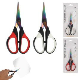 Premium Dressmaking Scissors - 14.5cm Heavy Duty Multi-Purpose Titanium Coated Forged Stainless Steel Sewing Fabric Leather Tailor Shears with Comfort Grip, Professional Crafting and Office Use