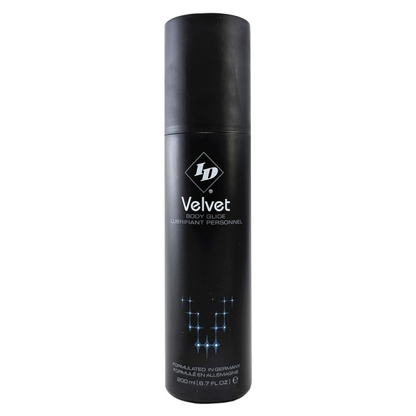 ID Velvet Silicone Based Personal Lubricant 6.7 Fl Oz – Sensual Luxury - Long Lasting Silicone Lube for Men Women and Couples Lube, Made in USA by ID Lubricants