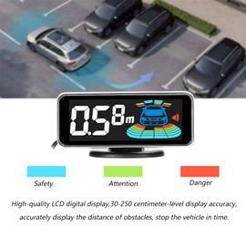 GoolRC Car Parking Sensor Rear Reversing Radars System with 8 Parking Sensors Distance Detection + LCD Distance Display + Sound Warning Buzzer