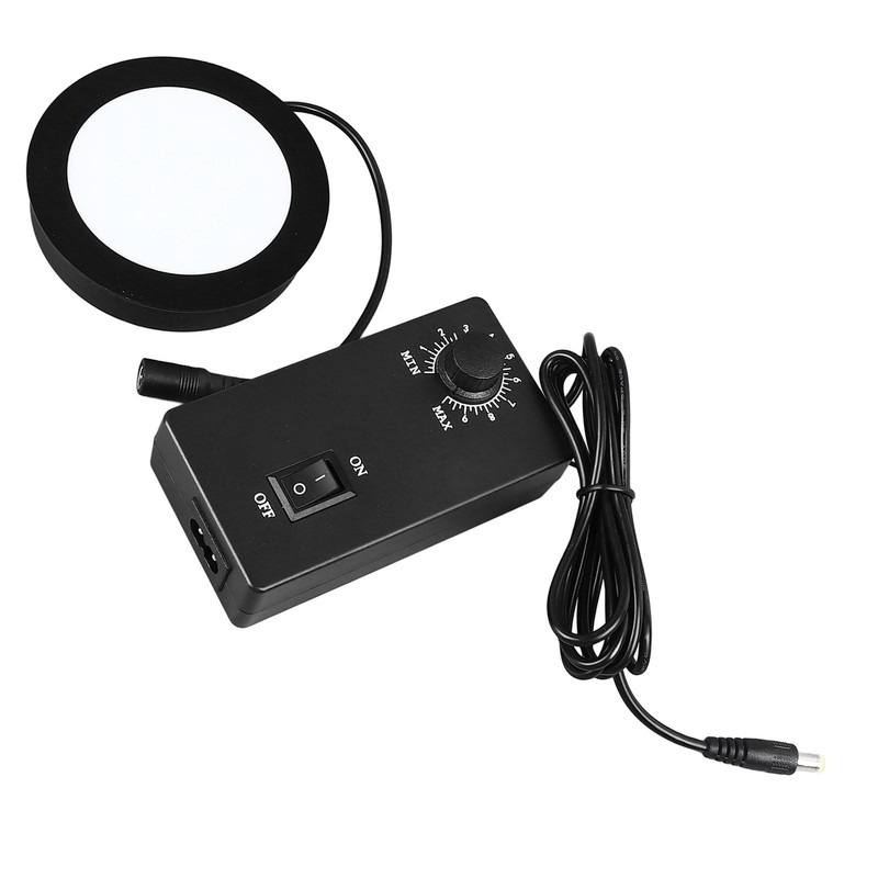 Microscope Bottom Light LED Adjustable Illumination Round Light Source 90‑260V