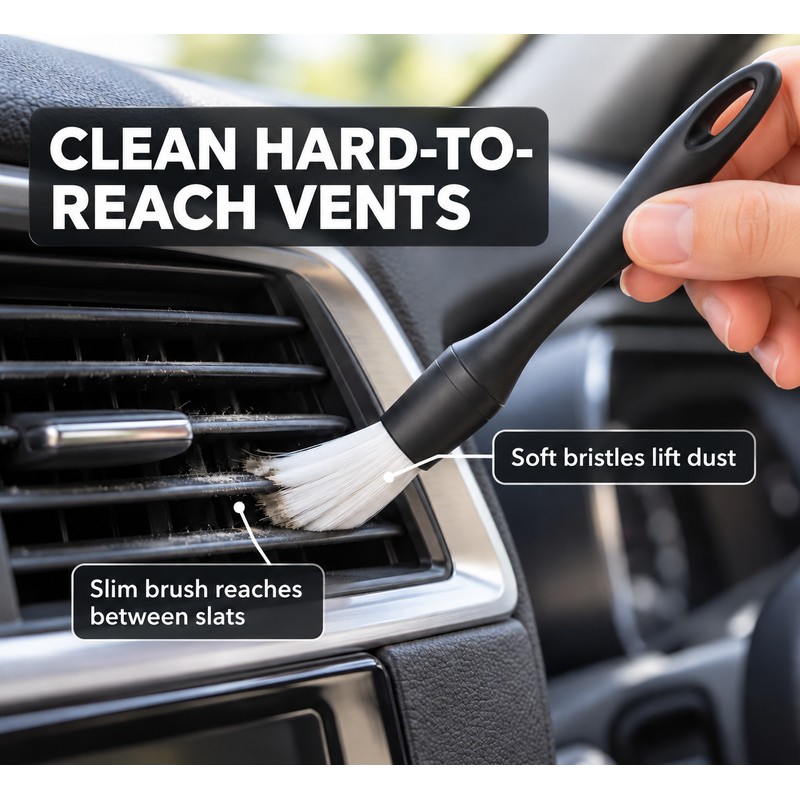 4-Piece Car Detailing Brush Set for Interior Cleaning – Multi-Brush