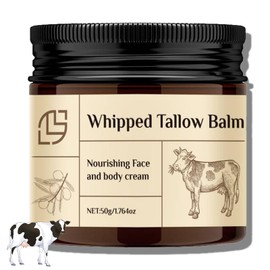 Beef Tallow for Skin | Whipped Tallow Balm | Organic Whipped Tallow with Sodium Hyaluronate & Calendula Extract | Tallow Face Moisturizer | Nourishing Face and Body Cream - Deep Hydration