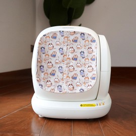 Curtain for Self Cleaning Cat Litter Box Automatic Litter Box, Reduces Cat Litter Bounce, Stops Odors from The Litter Box Self Cleaning, Large-Diameter Trays Also Suitable.(Brown)