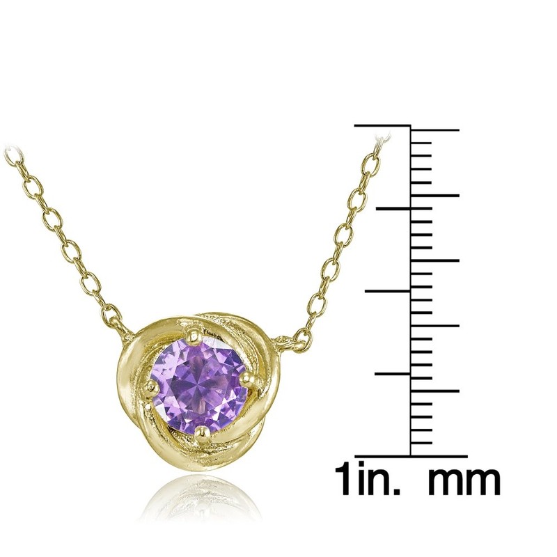 Plata de Ley Chapados en oro amarillo imitación Gemstone 6