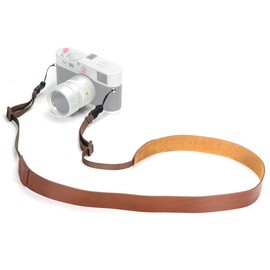 CANPIS CP001 Genuine Leather Camera Strap Quick Release Vintage Camera Shoulder Strap Neck Strap for Nikon Canon Sony Pentax Leica Olympus Fuji All DSLR Cameras (Greasy Leather Brown), Greasy leather