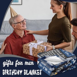 Ryubein 80th Birthday Gifts for Men, Gifts for 80 Year Old Man, 80th Birthday Decorations for Men, 80 Year Old Birthday Gifts for Man, 1945 80th Birthday Gifts Ideas Blanket 50" X 60"