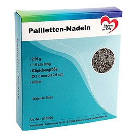 Pins, 16 mm, head: diameter 1.8-2.0 mm, silver, 250 g