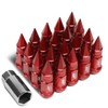 20Pcs M12 x 1.25 7075-T6 Aluminum 80mm Spiked Cap Lug