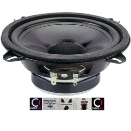 1 CIARE CW130Z woofer loudspeaker 13 cm 130 mm 5.25 inch diameter 50 watt rms and 100 watt max 4 ohm doors car doors rubber suspension 88 dB SPL, 1 piece + 5 free stickers