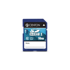 Centon SD UHS-I / A1 / V10 / U1 / Class 10 Flash Memory Card 16GB x 1, (S1-SDHU1-16GTAA)