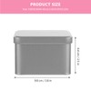 Angoily Square Empty Metal Tins Cube Box Storage Container Portable