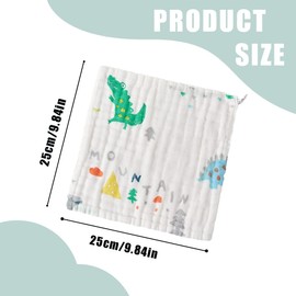 LICHUANUK Baby Muslin Washcloths, Pack of 5 Soft Bamboo Cotton Baby Towels, Newborn Muslin Squares, 100% Soft Cotton, for Boys and Girls, 25 x 25 cm Face Cloths Children's Cloths