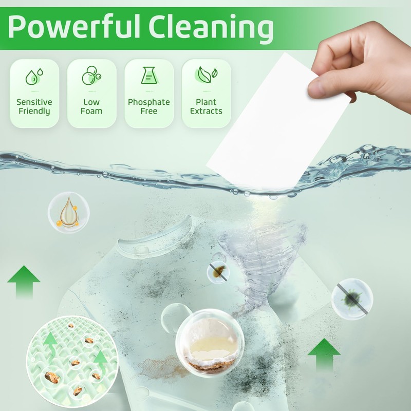Poesie Laundry Detergent Sheets Fresh Scent 160 Count Clear Non-Plastic
