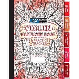 Violin Homework Book and Practice Tracker (Red)