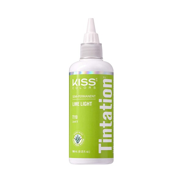 Kiss Tintation Semi-Permanent Hair Color Treatment 148 mL (5 US fl.oz) (Lime Light)