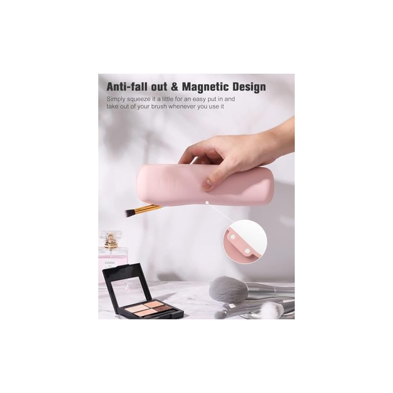 Triko Soporte para Brochas de Maquillaje Magnético, Estuche para Brochas