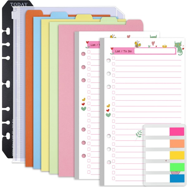Rancco A6 Planner Inserts to Do List, 90 Pages Colorful