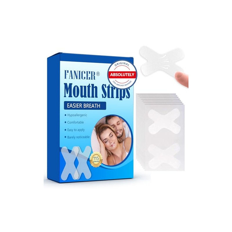 115 Pcs Anti Snoring Mouth Strips,Snoring and Improved Nighttime Sleeping