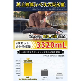 [2 Piece Super Absorbent Car Wash Towel, Large, Thick, 19.7 x 23.6 inches (50 x 60 cm), Microfiber Cloth, Super Absorbent, Wiping Up, Large, Car Supplies, Convenient Goods, Microfiber Towel, Car