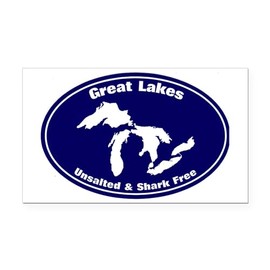 CafePress GREAT LAKES SHARK FREE Rectangle Car Bumper Magnet