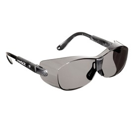 voltX 'RETRO SAFETY OVERGLASSES' – Suitable as FITOVERS for SMALL/MEDIUM size spectacle frames – Can also be worn as regular safety glasses. UKCA & CE EN166ft certified (Smoke Lens)