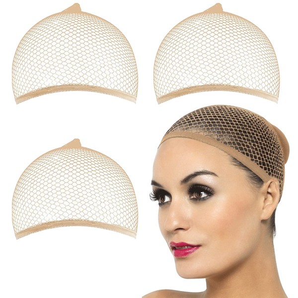 GNCLOUD Wig Caps 3pcs, Mesh Wig Cap, Hair Net for Wigs, Headband Wig Cap, Wig Caps to Hold Wig in Place, Suitable for Female and Male Make-Up