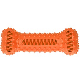 TPR Dog Teeth Cleaning Chew Toy Food Dispenser Brushing Stick Pet Dental Care ToolOrange