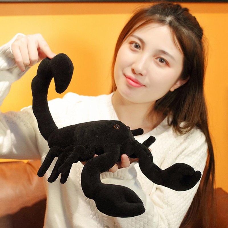 Simulation Black Scorpion Plush Toys Animal Dolls Stuffed Soft Real