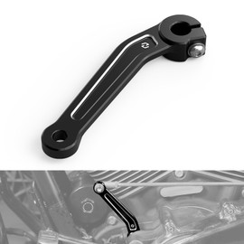 NICECNC Black Front Inner Shift Arm Swap Front Gear Lever Compatible with Harley Road King Police FLHP 2017-2024, Street Glide FLHX 2017-2024, Replacement for 33600088, See Fitment