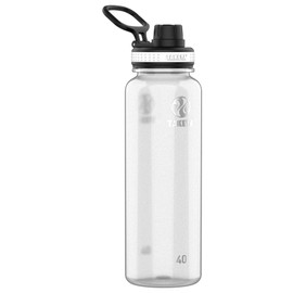 Takeya Tritan Water Bottle with Spout Lid - Durable Dishwasher-Safe Water Bottle - Simple, Modern Bottle - Reusable Water Bottle with Leak-Proof Lid - 40 oz, Clear