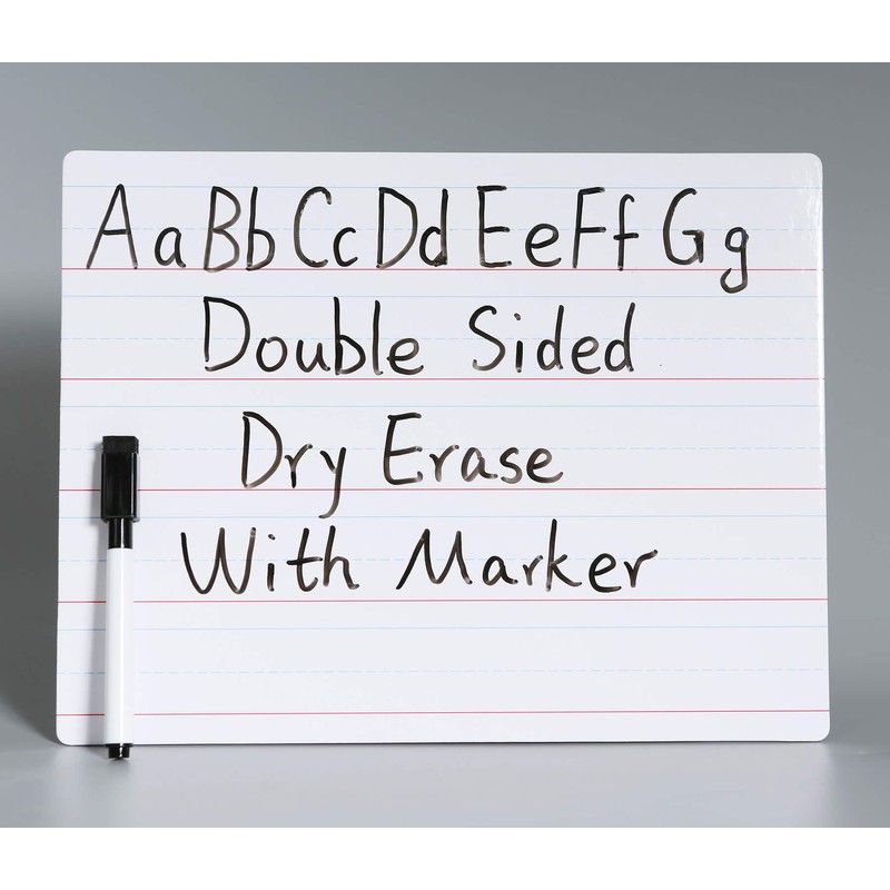 Dry Erase Lined Whiteboard for Kids, White Board with Lines