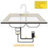 SINKINGDOM SinkTop Air Switch Kit with Mtte Black Long Button(Brass