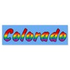 CafePress Rainbow Colorado Text Sticker (Bumper 50 pk)