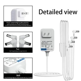 4.5V White Power Adapter Compatible with Lemax Lighting Accessories #94564 64517 74269 74707 74295 84428 44242 94565 94566 94527 94563 Christmas Mini Lighting Building Decoration（4 Output Head,2 pcs）