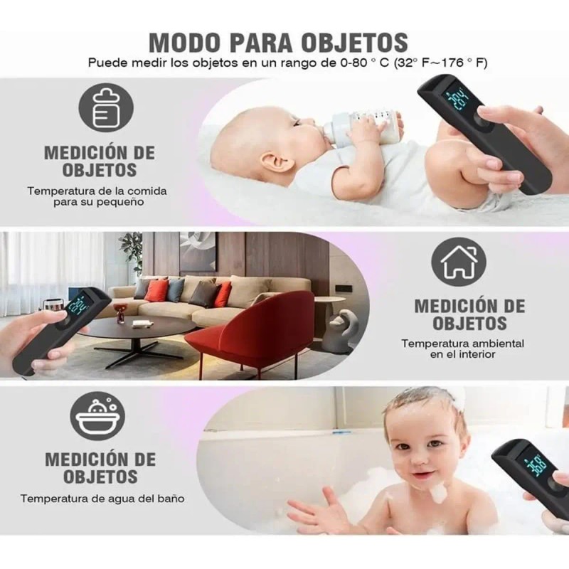 Termómetro Digital Infrarrojo Sin Contacto Para Frente Oido