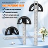 Protractor Angle Ruler, Angle Gauge Tool, Adjustable Stainless Steel Angle