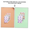 Baluue 11pcs Glitter Rainbow Toenail Stickers Easy DIY Nail Art