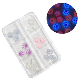 Sole luminous nail parts 6 types x 3p set KN-P1098, 1 piece, mixed colors / 발바닥 야광 네일파츠 6종 x 3p 세트 KN-P1098, 1개, 혼합색상