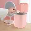 Xowine 0.5 Gallon Plastic Tiny Push-Button Trash Can, Desktop Mini